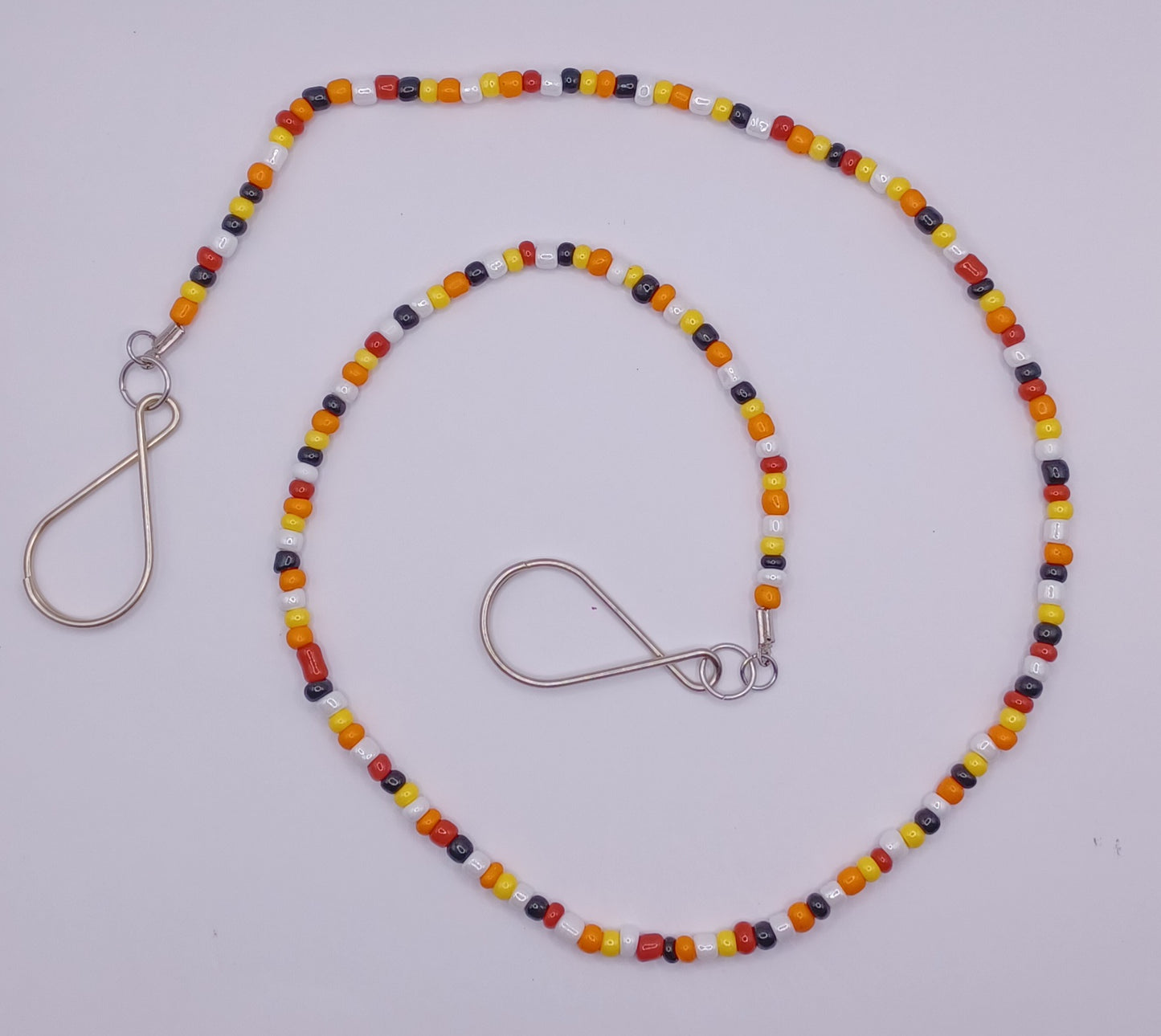 Candy corn colored Mask necklace